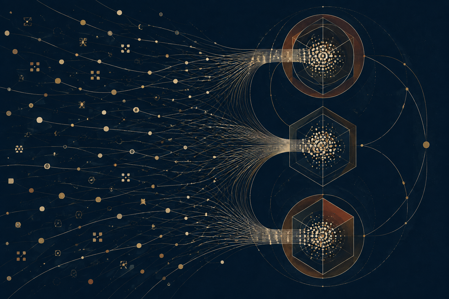 Distributed intelligence converging into three larger systems